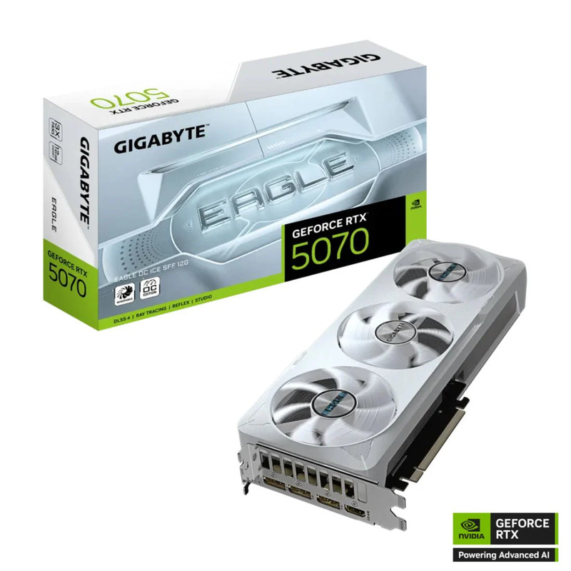 Gigabyte GeForce RTX™ 5070 Ti EAGLE OC ICE SFF 16GB GDDR7 Graphics Card - كرت الشاشة